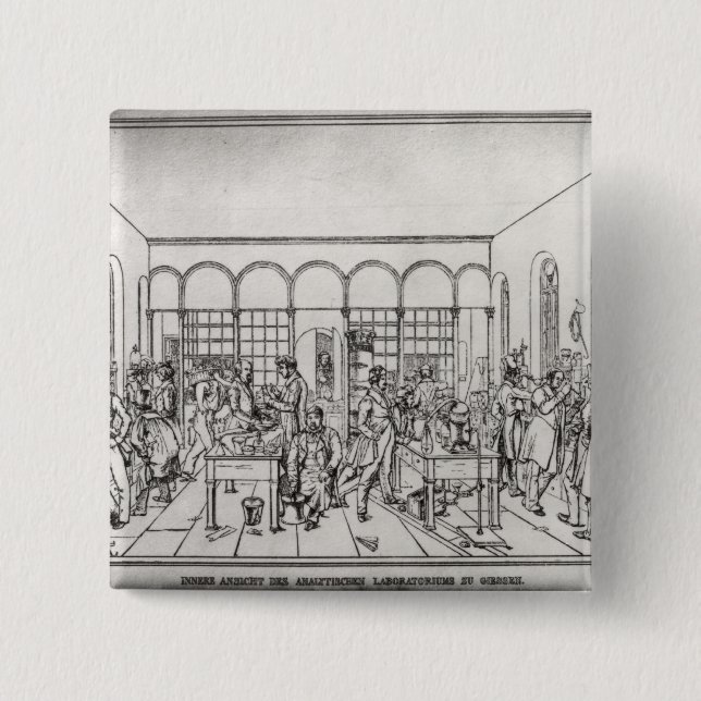 Chemielabor von Baron Justus von Liebig Button (Vorderseite)