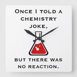 Chemielehrer Chemiker Lustiges Geschenk Geschenke Quadratische Wanduhr