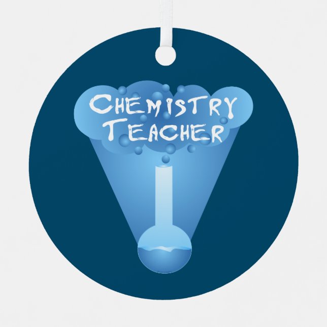 Chemielehrer Cloud Ornament Aus Metall (Vorderseite)