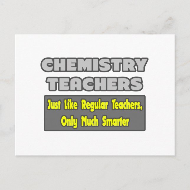Chemielehrer...klüger Postkarte (Vorderseite)