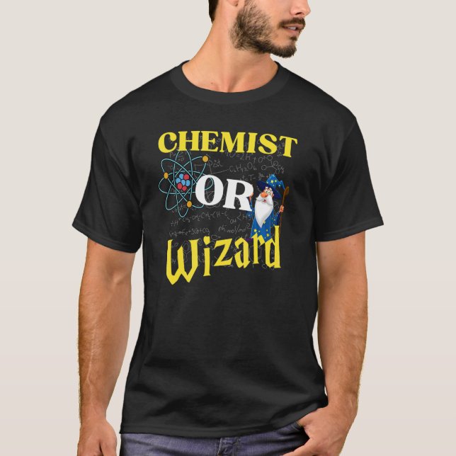 Chemielehrer oder Zauberer - Alchimie oder Zauberl T-Shirt (Vorderseite)