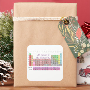 Chemielehrer - Periodensystem Wissenschaftslehrer Quadratischer Aufkleber