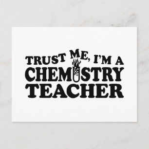 Chemielehrer Postkarte