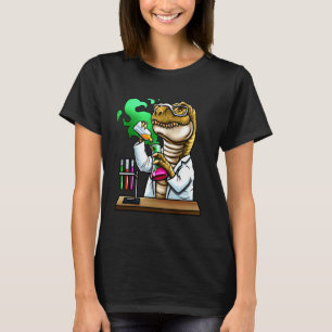 Chemielehrer Schulchemiker Lustiger T-Rex Dinos T-Shirt
