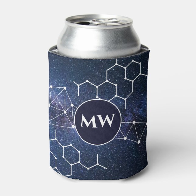 Chemielehrer Science Geek Monogram Dosenkühler (Kanne Vorderseite)