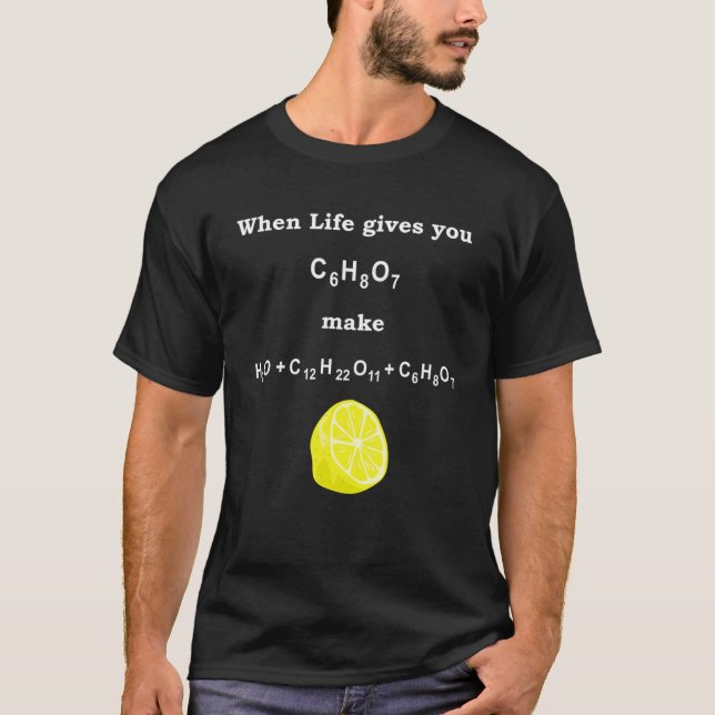 Chemielehrer Student Nerd Lemon Formel T-Shirt (Vorderseite)