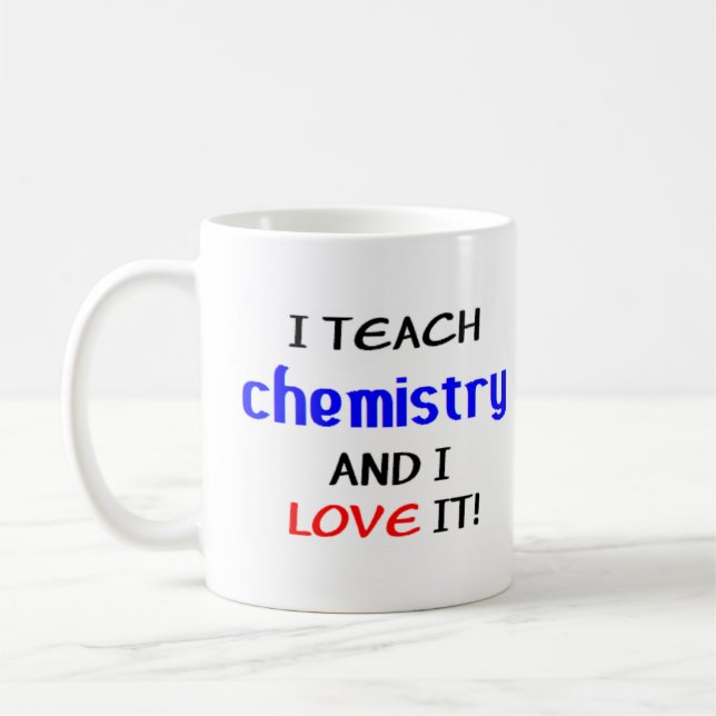 Chemieunterricht und Liebe Kaffeetasse (Links)