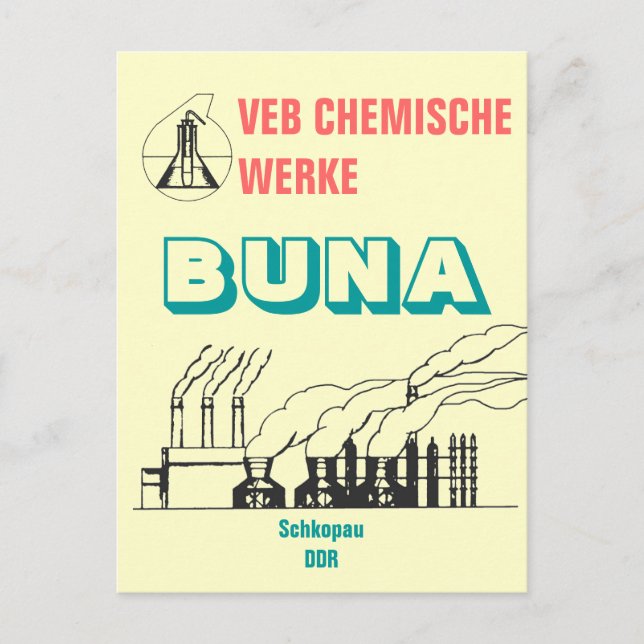 Chemiewerbedesign DDR Postkarte (Vorderseite)
