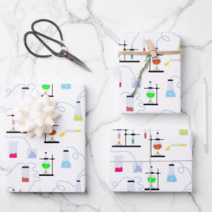 Chemiewissenschafts-Teströhren Labrador School Bet Geschenkpapier Set