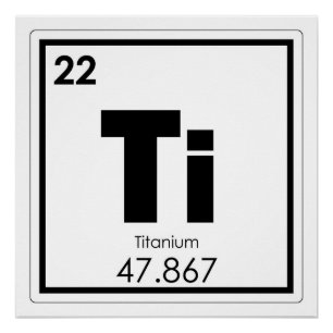 Chemikalie des Titanelements Poster