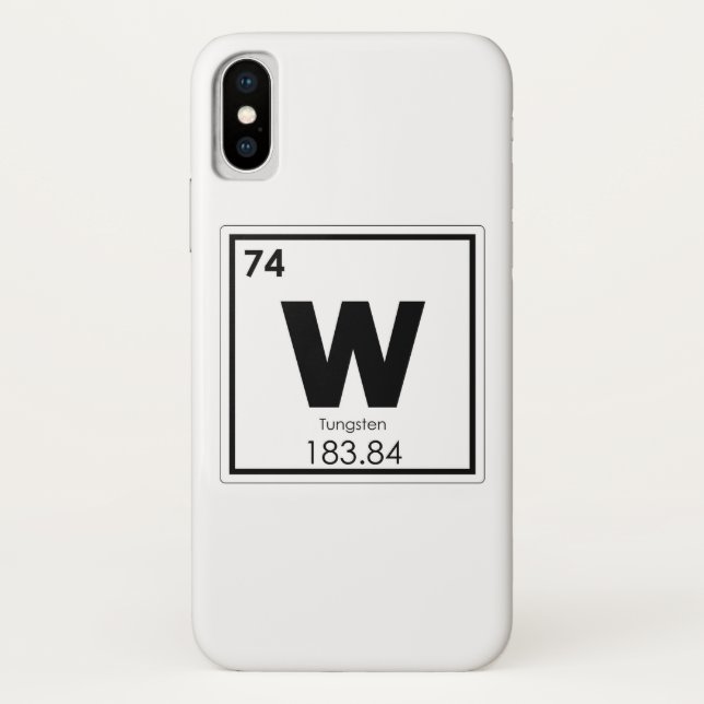 Chemikalische Formel für Wolframelemente Case-Mate iPhone Hülle (Rückseite)