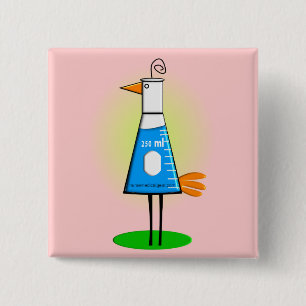 Chemiker "Beeker Vogel-" Geschenke Button