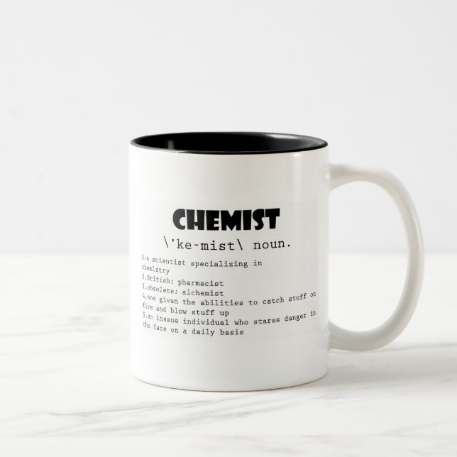 Chemiker-Definition Zweifarbige Tasse (Rechts)