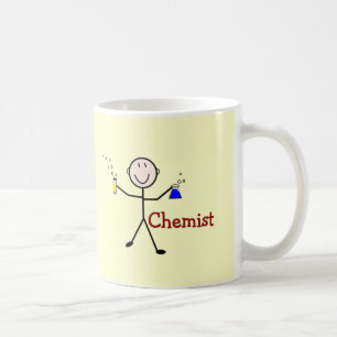 Chemiker Geschenk-Stock Person mit Reagenzgläsern Tasse