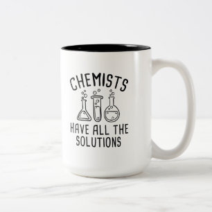 Chemiker haben alle Lösungen Zweifarbige Tasse