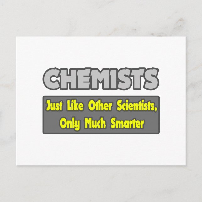 Chemiker...klüger Postkarte (Vorderseite)