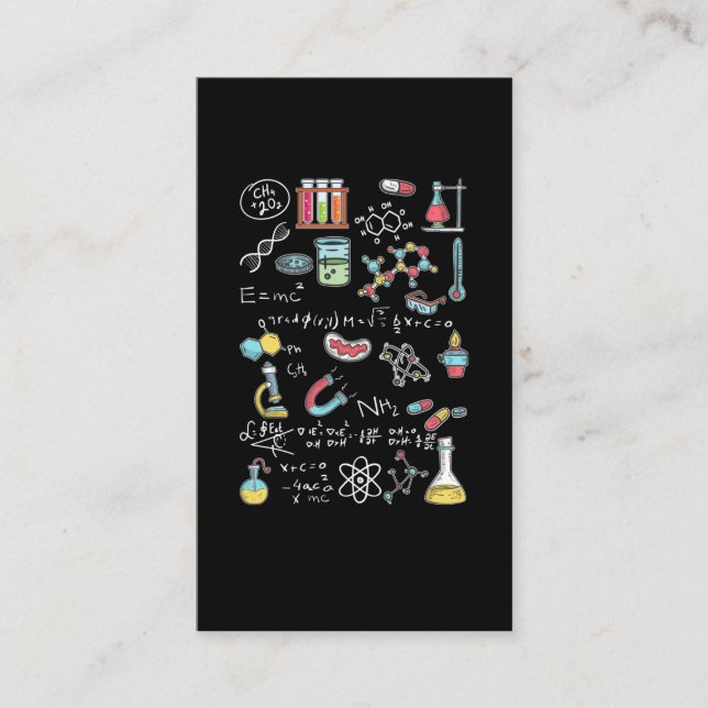 Chemiker Mathematiker Physiker Chemist Visitenkarte (Vorderseite)