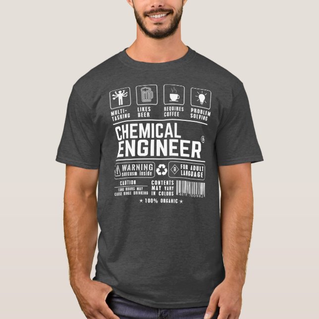 Chemiker Multitasking-Bier-Kaffee T-Shirt (Vorderseite)