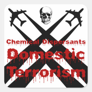 Chemische Dispergiermittel sind häuslicher Terror Quadratischer Aufkleber