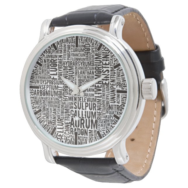 Chemische Elemente Armbanduhr (Schrägansicht)