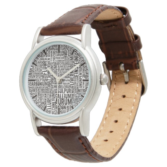 Chemische Elemente Armbanduhr (Schrägansicht)