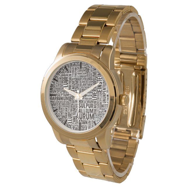Chemische Elemente Armbanduhr (Schrägansicht)