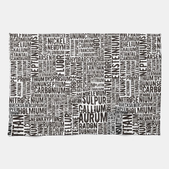 Chemische Elemente Geschirrtuch (Horizontal)