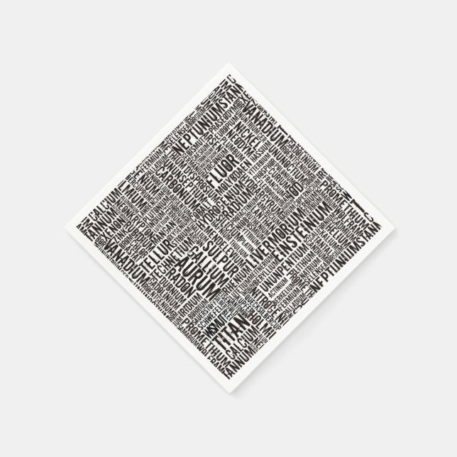 Chemische Elemente Serviette (Ecke)