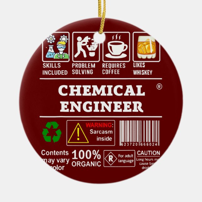 CHEMISCHE ENGINEER-Label-Fähigkeiten lösen Kaffee Keramik Ornament (Vorne)