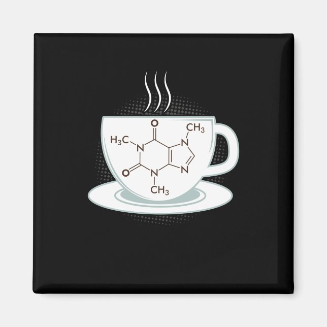 Chemische Koffeinmoleküle Magnet (Vorne)