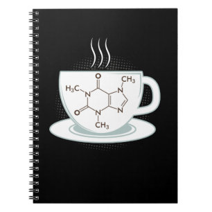 Chemische Koffeinmoleküle Notizblock