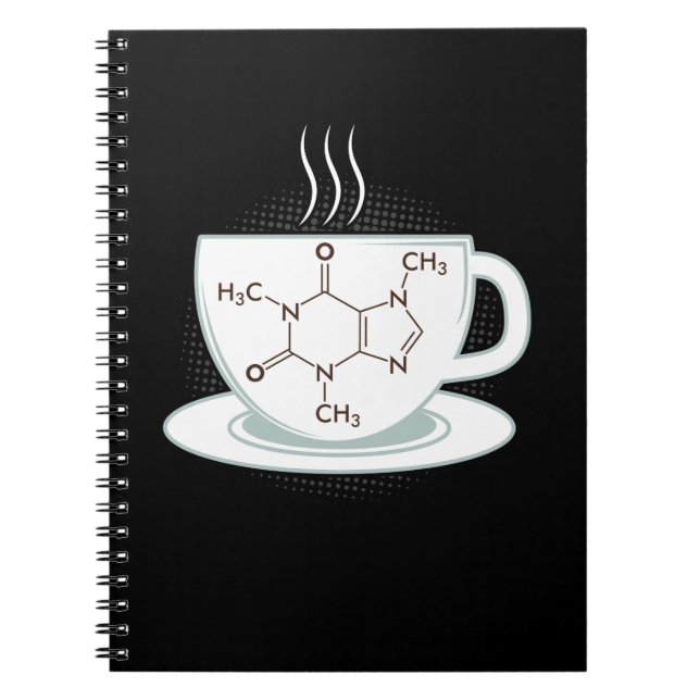 Chemische Koffeinmoleküle Notizblock (Vorderseite)