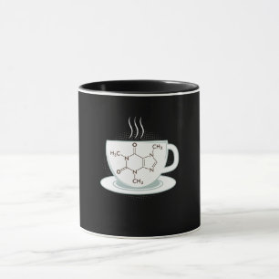 Chemische Koffeinmoleküle Tasse