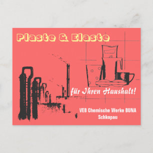 Chemische Konstruktion DDR Postkarte