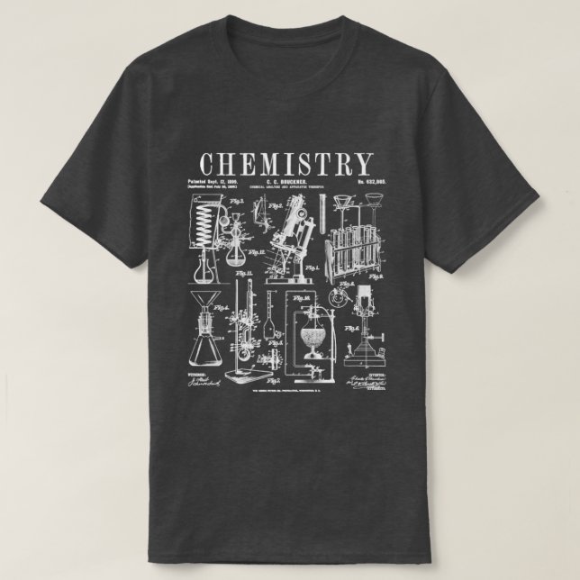 Chemische Lehrerin Student Science Laboratory Vint T-Shirt (Design vorne)