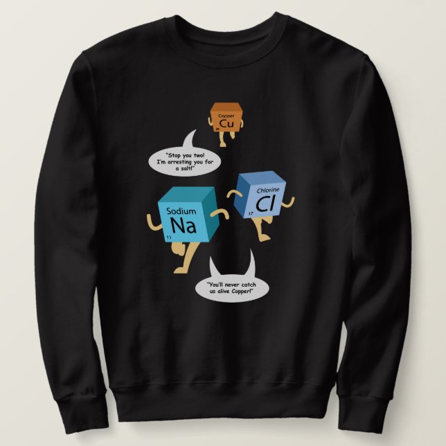 Chemische Periodische Tafelgag-Innovation Sweatshirt (Design vorne)