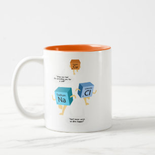 Chemische Periodische Tischelemente Funny Teacher Zweifarbige Tasse