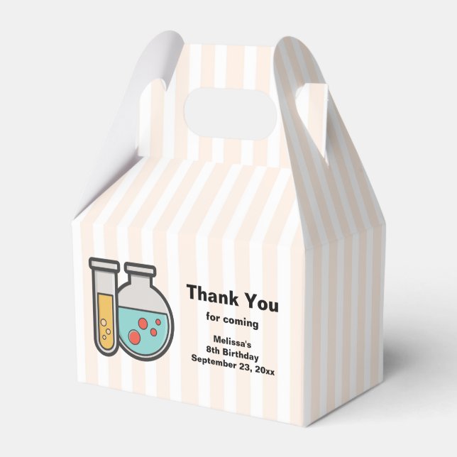 Chemische Prüfröhre und Beaker zum Geburtstag Geschenkschachtel (Vorderseite)