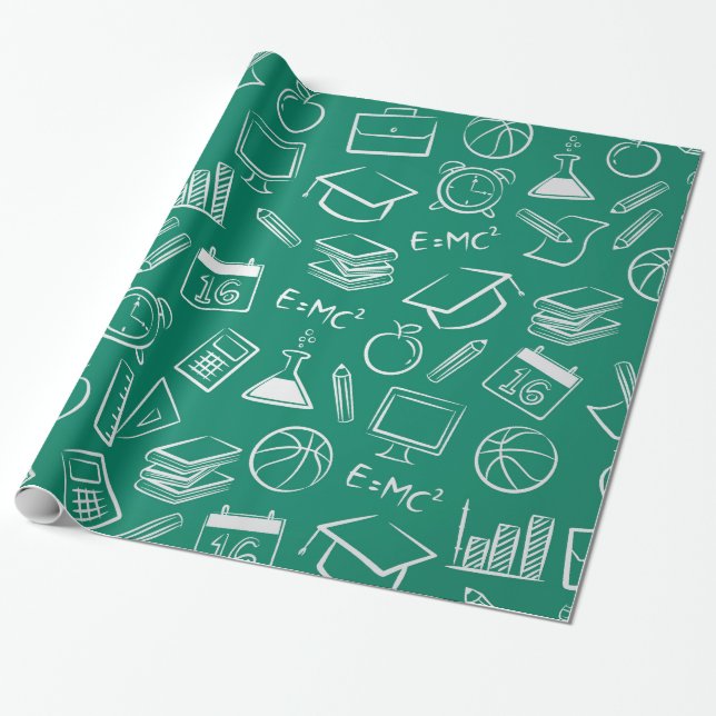 Chemische Schulstruktur Geschenkpapier (Ungerollt)