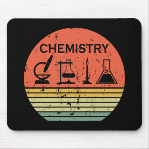 Chemische Vintage Retrostreifen-Muster Mousepad