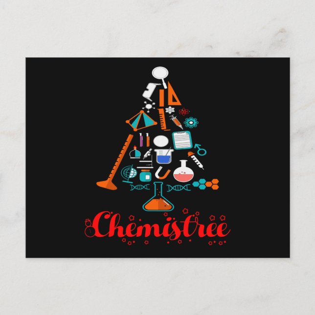 Chemische Weihnachten, Funny Science T-Shirt Postkarte (Vorderseite)