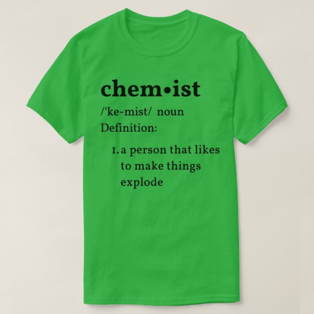 Chemische Wörterbuchdefinition T-Shirt (Design vorne)