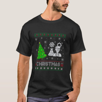 Chemischer Ingenieur Xmas Tree Lighting Ugly Chris T-Shirt
