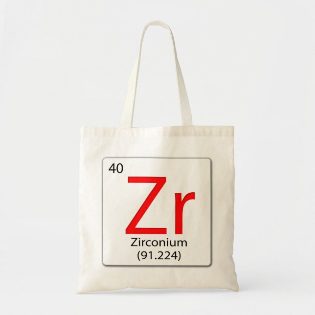 chemisches Element Zr - Zirkonium. Tragetasche (Vorne)