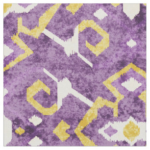 Chemisches gelbes und lila Tribal-Muster Stoff