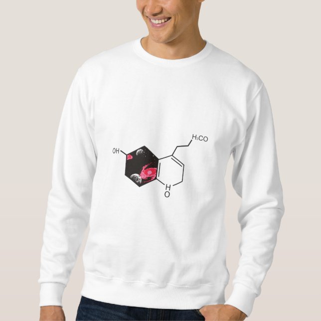 Chemisches Molekül mit Weltraumsicht Sweatshirt (Vorderseite)