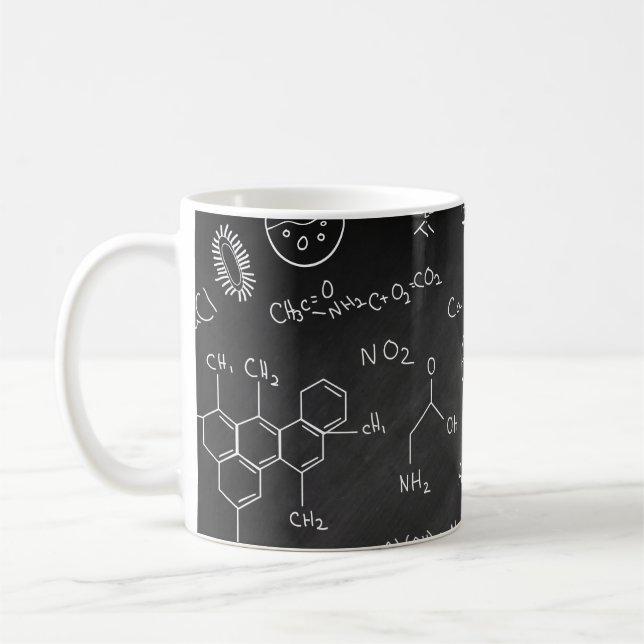 Chemisches Muster Kaffeetasse (Links)