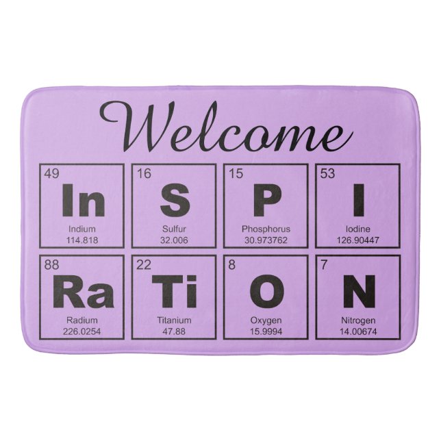 Chemisches Periodensystem der Elemente: InSPIRaTiO Badematte (Vorderseite)