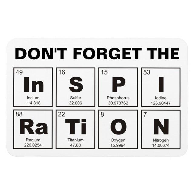 Chemisches Periodensystem der Elemente: InSPIRaTiO Magnet (Horizontal)