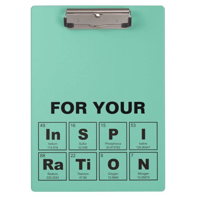 Chemisches Periodensystem der Elemente: Klemmbrett (Vorderseite)